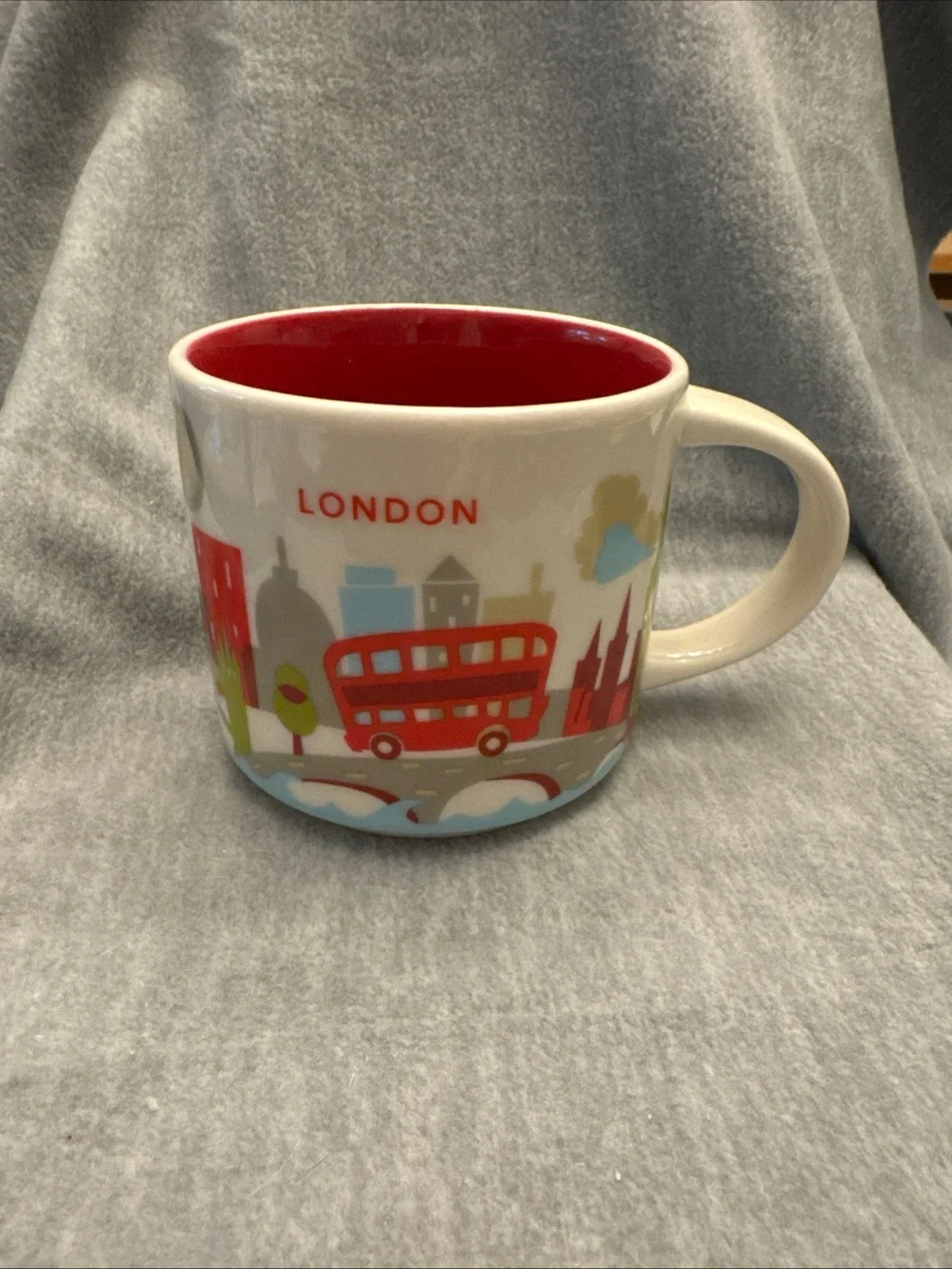 Starbucks London Red and White Ceramic City Mug